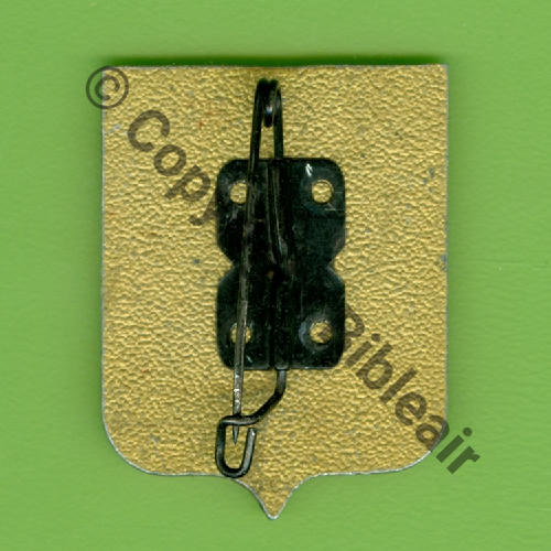A1058 1942.52 GC.II.3 puis II.4 Dauphine Alu peint  SM (Type AUGIS) Dos grenu Attach papillon noire non origine 31x24mm Src.Y.GENTY 123Eur05.25 